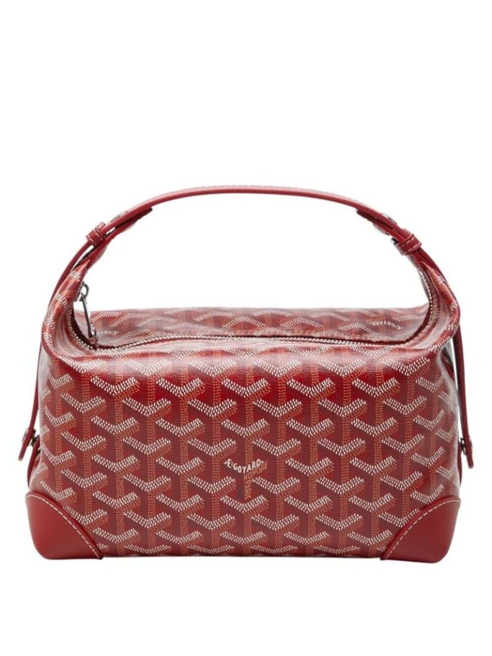 Goyard Bowling 25 Toiletry Handbag Red Leather